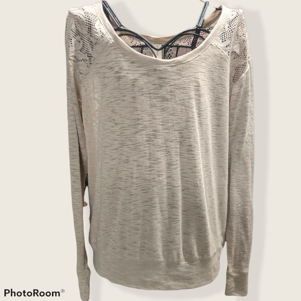 Oatmeal lace tunic